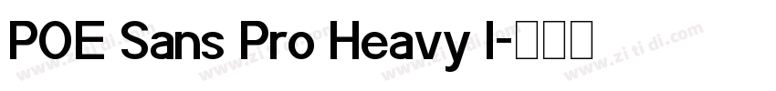 POE Sans Pro Heavy I字体转换